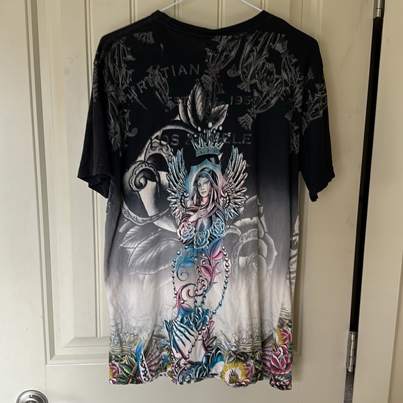Bedazzled ed hardy by Christian audigier tshirt size M - Picture 7 of 8